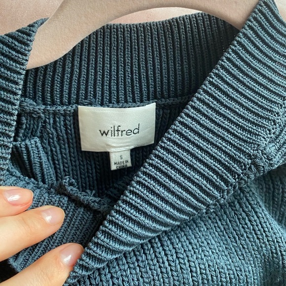 Wilfred Blue Knit Halter Top - S - Picture 3 of 3